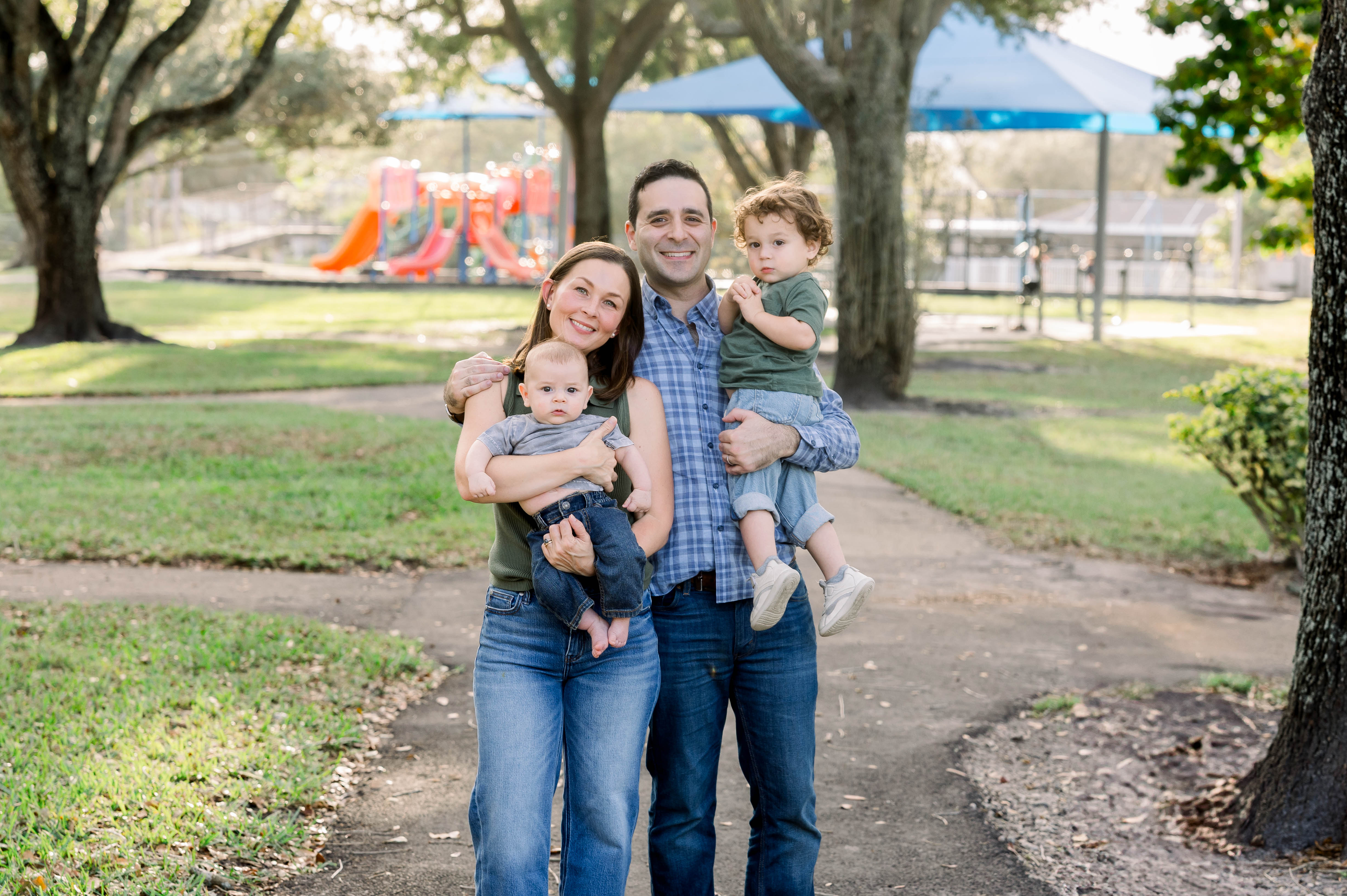David Angel with his family at Cooper City park